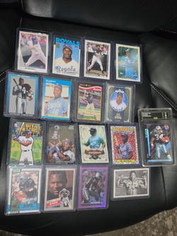 Bo Jackson Baseball & Football 17 Card Lot! Rookie Card! Insert & Graded Card /10!