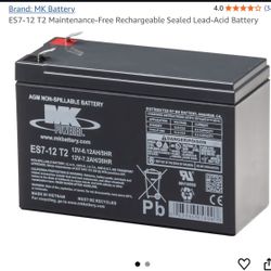 MK 12 v Battery ES7-12 T2 Maintenance-Free Rechargeable Sealed Lead-Acid Battery