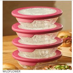 Princess House Wildflowers Bowls / Platos Hondos Wildflowers De Princess House