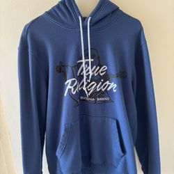 (Large) True Religion Men’s Blue Hoodie