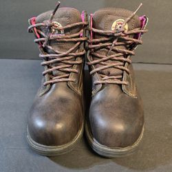 Brahma Womens Boots Dark Brown/pink Lining Size 6
