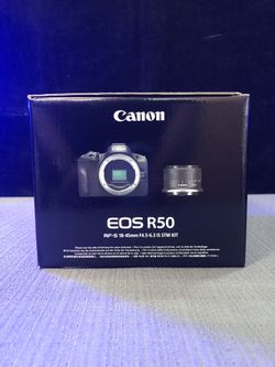 Canon EOS R50 Mirrorless Camera with 18-45mm Lens (Black)
