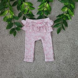 Baby Girl Pink Ruffled Leggings (3-6 Months)