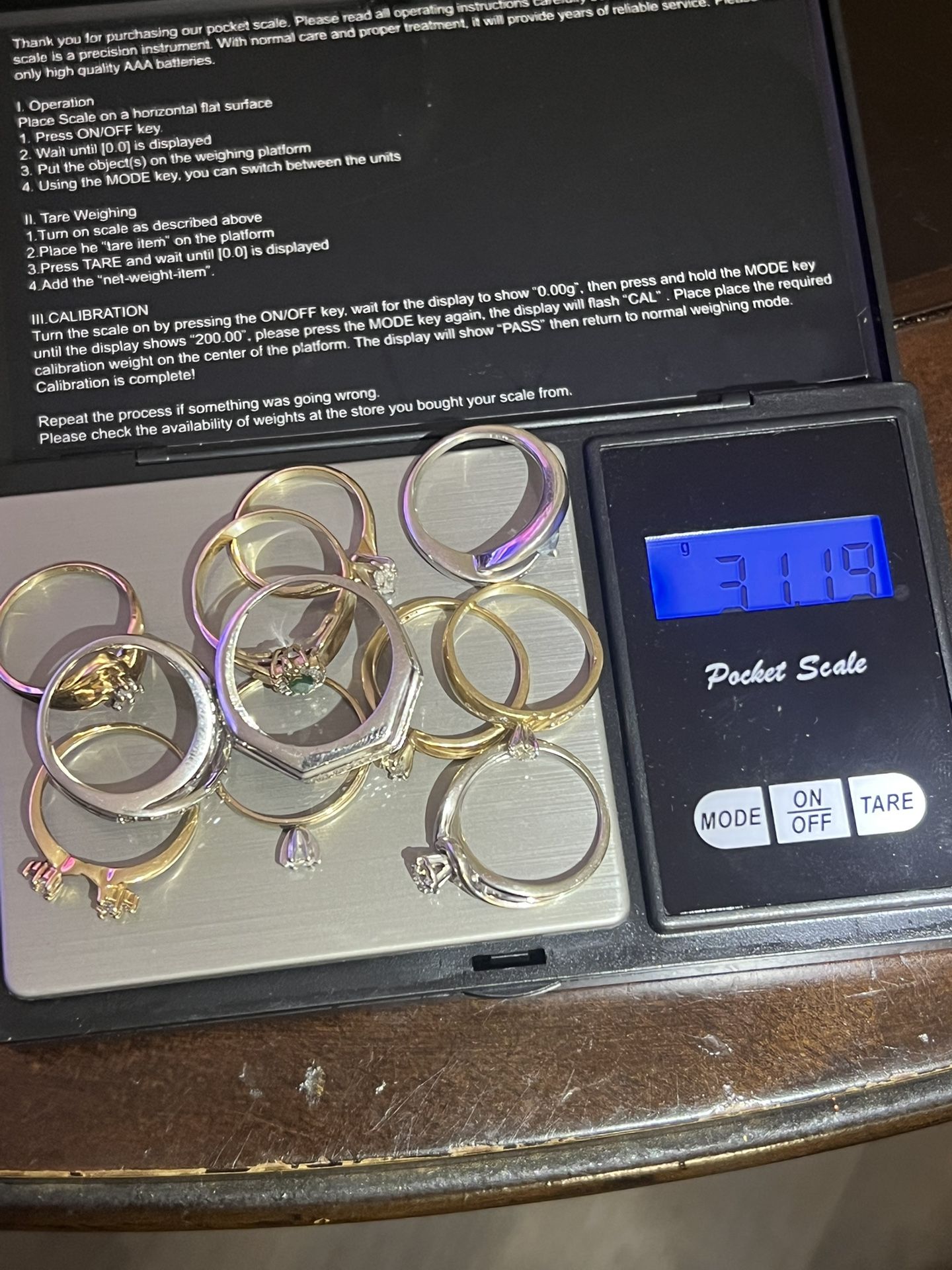 10K and 14K lot of rings all with diamonds 11 rings in total Pure diamonds
