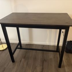 Solid Wood Bar Table, Rectangular Pub Table