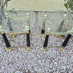 Pair of Tommaso Barbi Italian Vintage MCM Faux Elephant Tusk Legs Side Tables - Sells for $320 for 1 or $487 for a Pair Online!