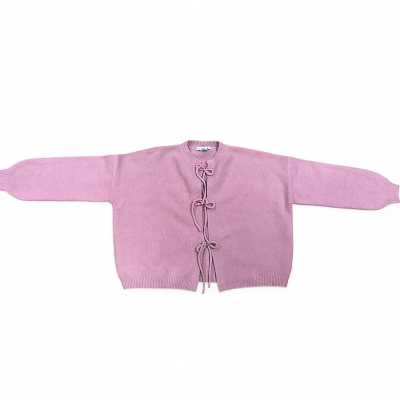 Sincerely Jules Pink Cardigan with Bow Accents