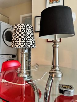 Brushed Nickel Table Lamp set