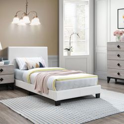 Full Size Metal Bed Frame With Mattress 