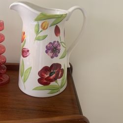 Large Flower Pitcher