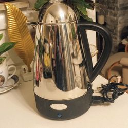 NEW STAINLESS STEEL COOKS ELECTRIC COFFEE PERCOLATOR