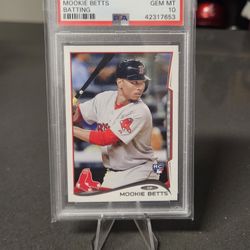Mookie Betts Rookie Card 2014 Topps Update Red Sox PSA 10