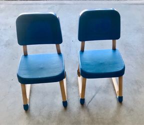 Two plastic child chairs   $15 for both