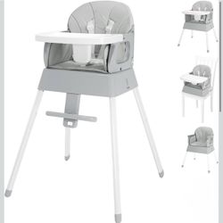 5 in 1 Foldable Baby High Chair,Convertible Highchair for Babies and Toddlers-Portable Infant Booste