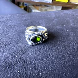 Lone Ones Ring From Japan. Silver 925 Green Stone