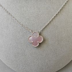VCA Clover Pink Mother Of Pearl Necklace 