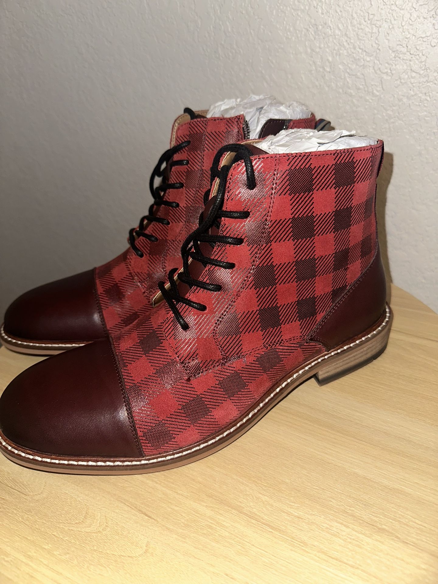 Thomas And Vine Mens Delon Flat Heel Lace Up Boots