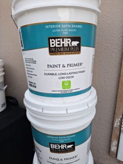 Behr Premium Plus Interior Satin Enamel Paint 5-Gallon