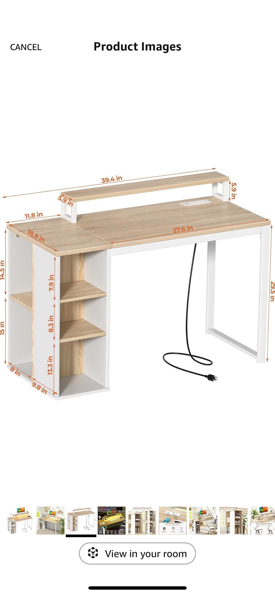 Computer Desk With Storage Shelves