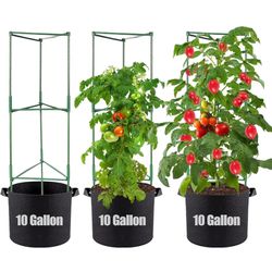 Heavy Duty Tomato Cages For Growing Tomatoes Three Pack