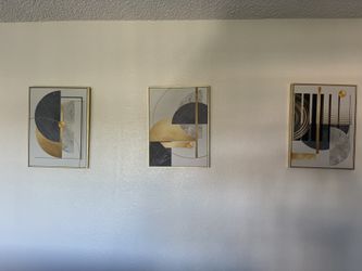 3 Pc Gold Artwork
