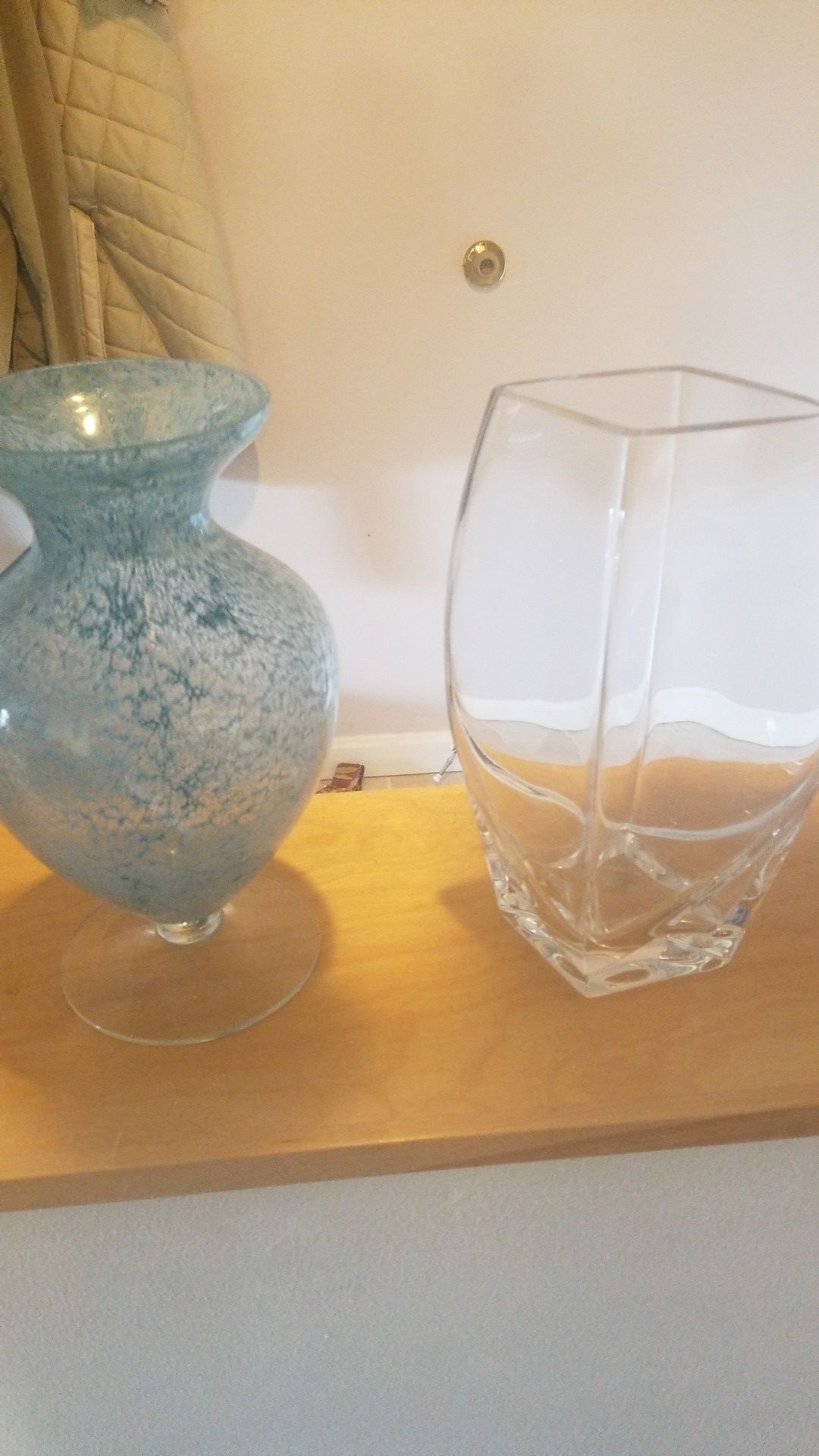 2 Glass Vases. Pick up only