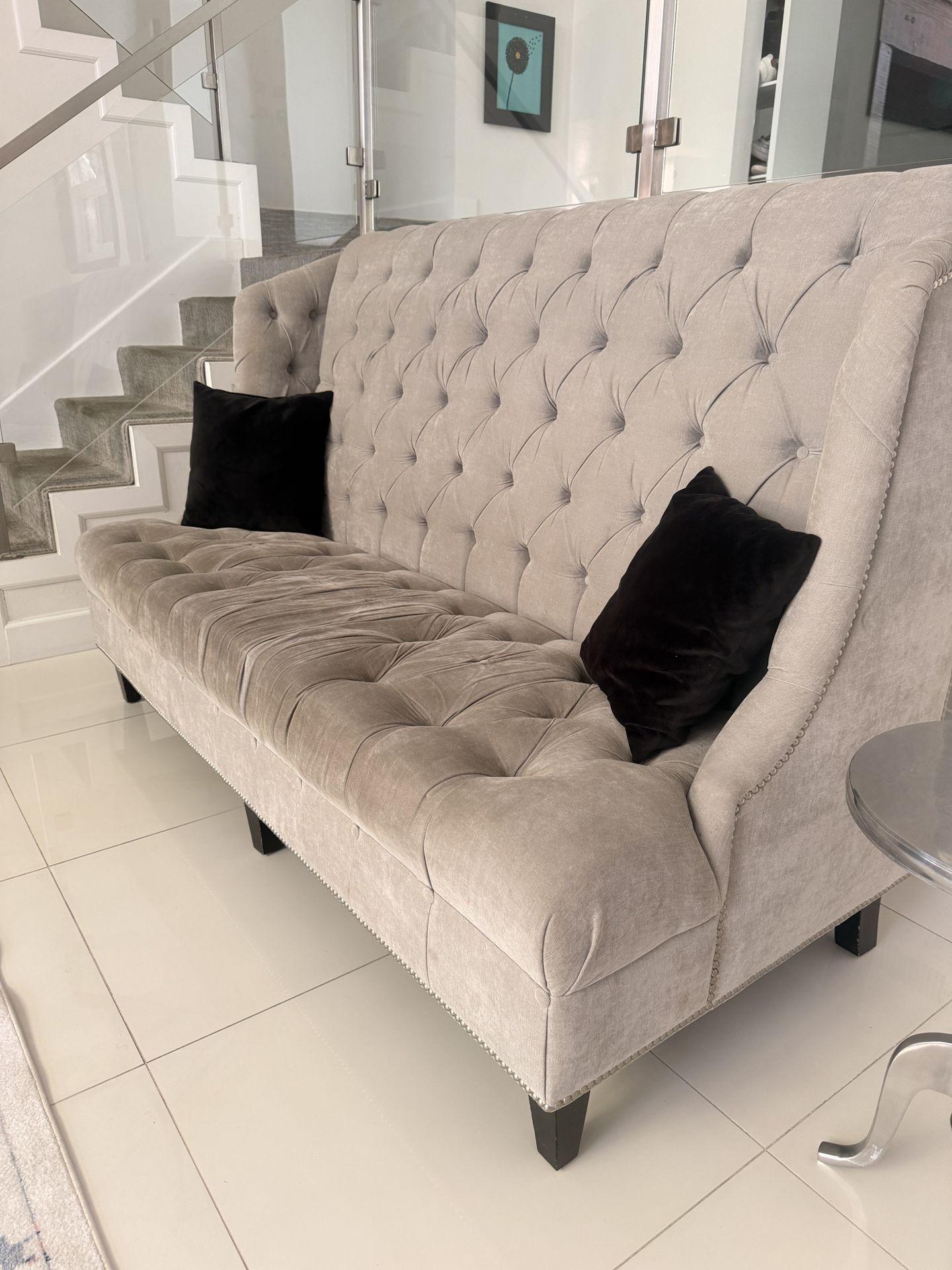 🛋️ Custom Made Tufted Sofa – Elegant & Timeless Design ✨