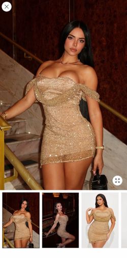Staying golden sequin mini dress