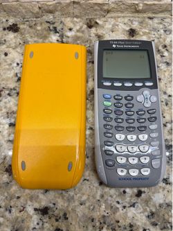 Texas Instruments TI-84 Plus Silver Edition Graphing Calculator Yellow Back
