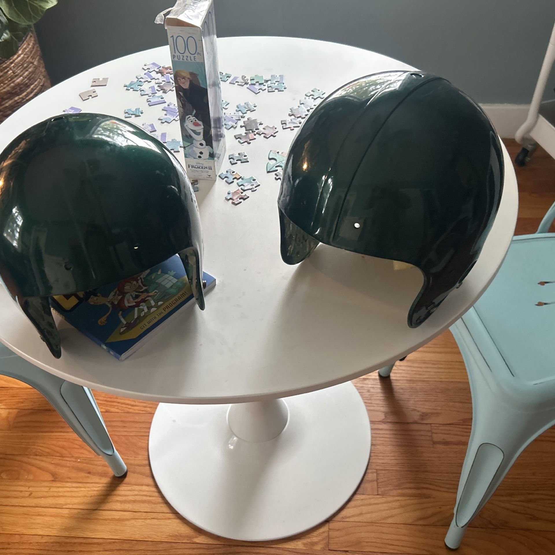 Rejected Green Helmets-no Face mask