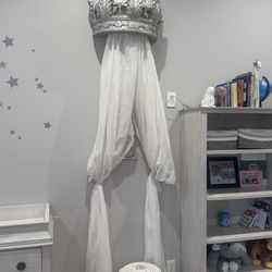 Restoration hardware Demiline Canopy bed crown