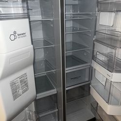 Fridge For Sale.  Specs: LG - 26 Cu. Ft. Door-in-Door Side-by-Side Refrigerator with Thru-the-Door Ice and Water - Stainless Steel