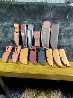 Leather knife holder package