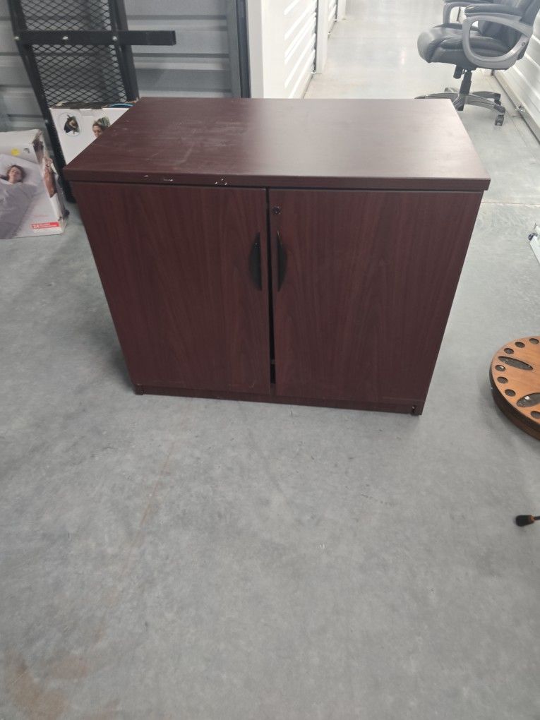 Wood Printer Stand With Shelf