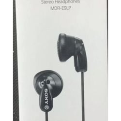 Sony MDR-E9LP Stereo Earphones EarBuds Lightweight - Black Headphones