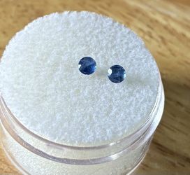 .3 TCW Beautiful Round Blue Sapphires Natural Gemstones Loose App. 3-4mm 