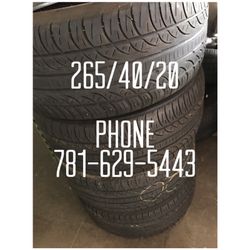 Used Tire For Sale 265/40/20 $250 All Four installed