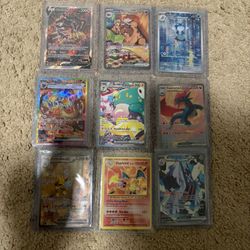 English and Japanese Pokemon Cards