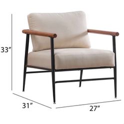 A set of 2 Zinus beige chairs  