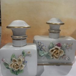 Vintage Set Porcelain Perfume Bottles