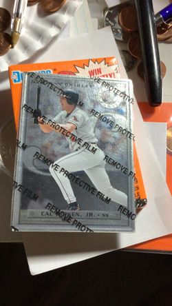 1996 * Cal Ripken Jr Steel Baseball Trading Card For Sale 
