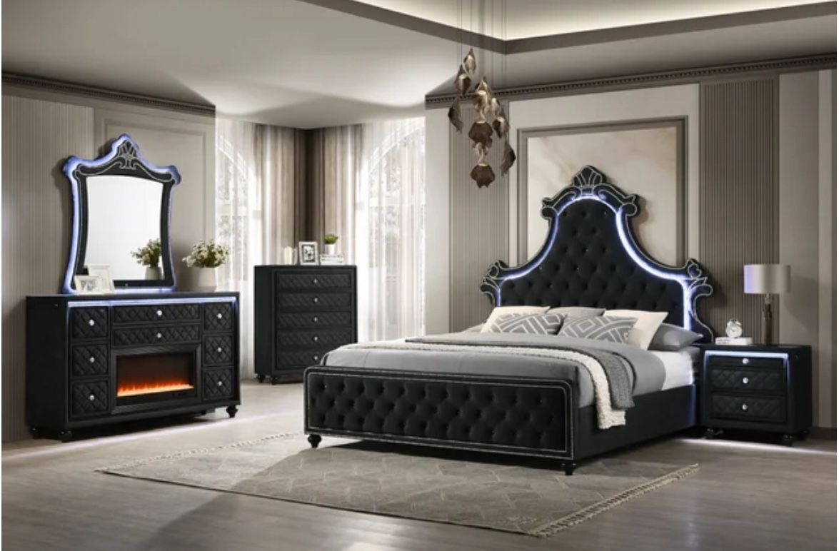 NEW LUXURY BEDROOM FURNITURE SET BED MATTRESS SPECIAL FINANCING AVAILABLE