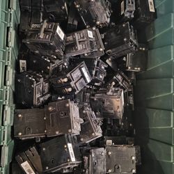 Large Lot Of Electric Circuit Breakers 