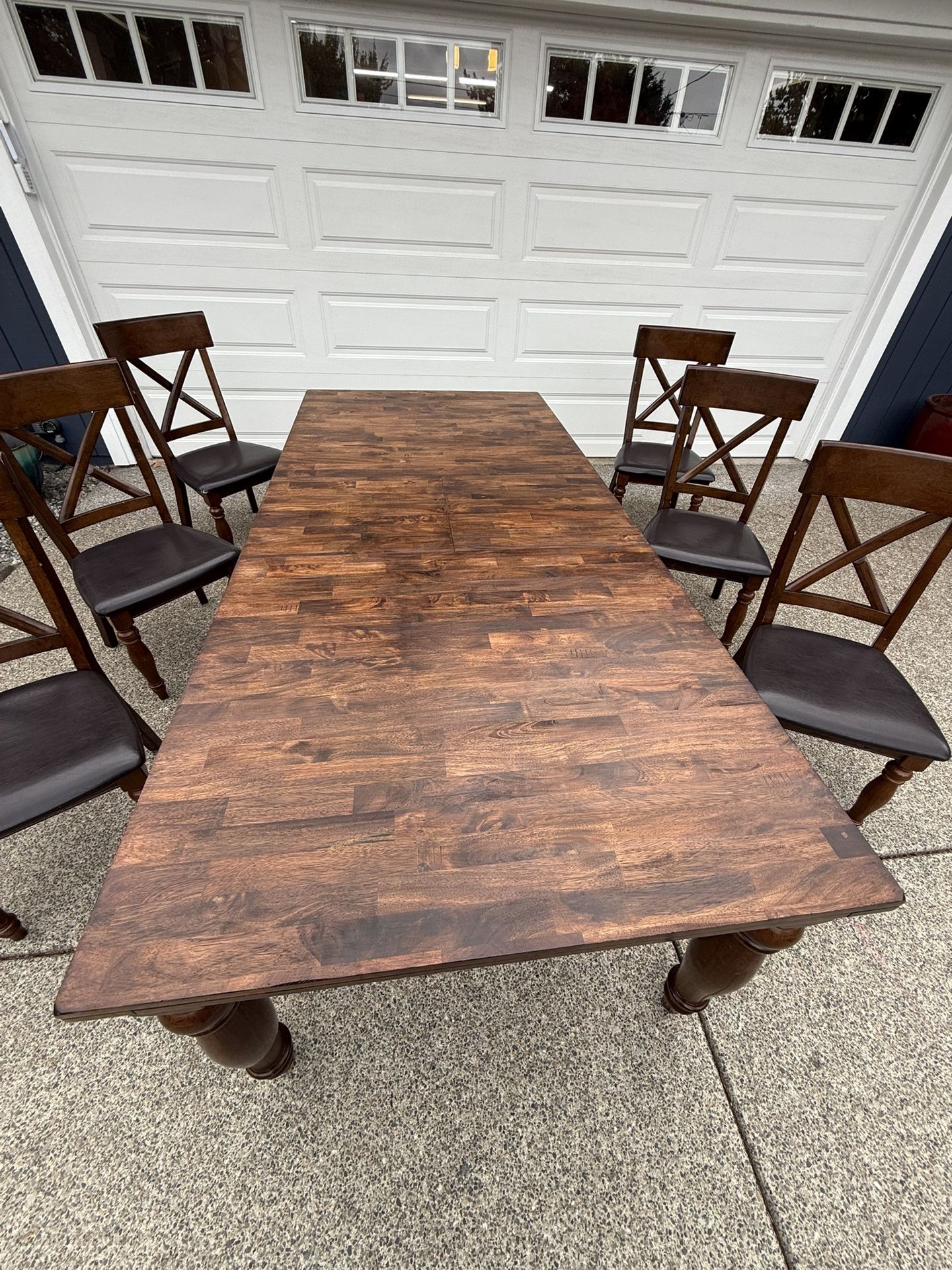 Dark Walnut Refinished Dining Table