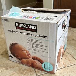 Costco Kirkland Signature Diapers, Size 1, 192 Count