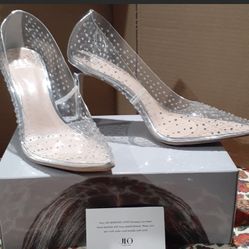 JLO Cinderella Clear Heels