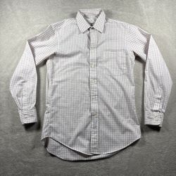 Christian Dior Dress Shirt Men’s 15 32/33 White Stripe Classic Fit Button#2405