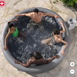 SaluSpa Ventura EnergySense Smart AirJet Inflatable Hot Tub Spa, 6-8 person