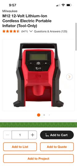 M12 Milwaukee Portable Inflator