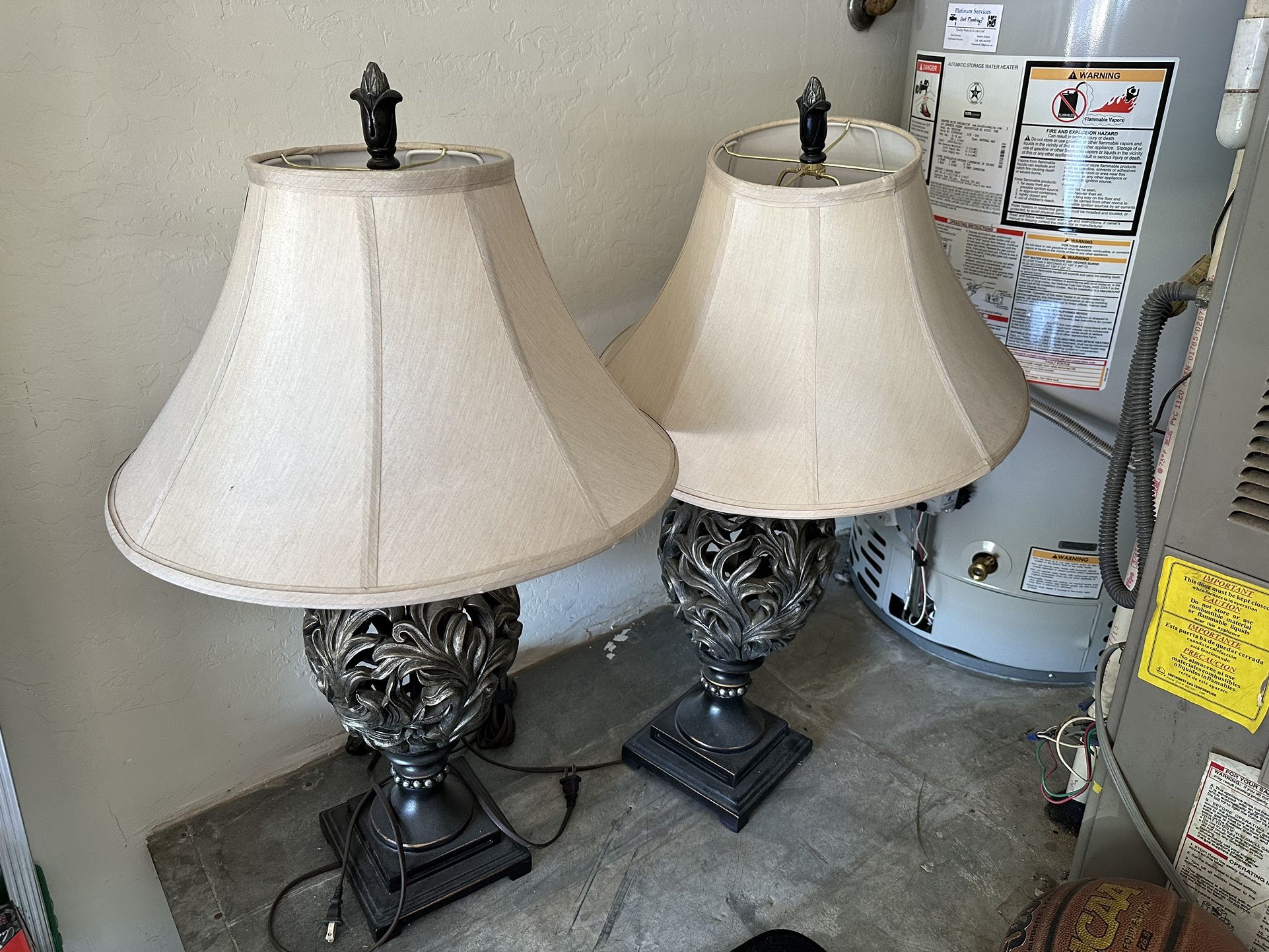 Pair Of Beautiful Night Lamps. Originally Bought From Ashley Furniture.